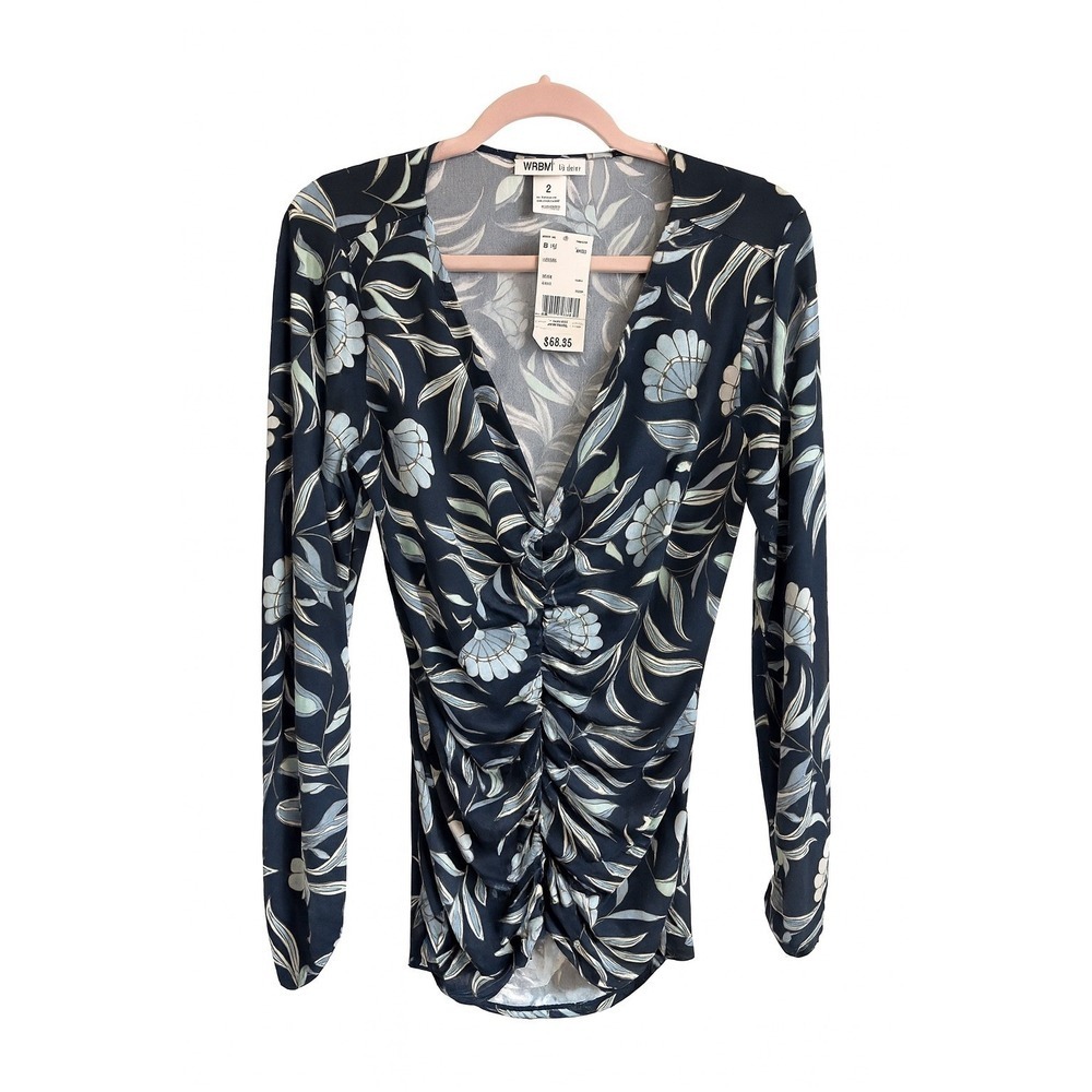 White House Black Market (WHBM) Outlet Ruched Jersey Top NWT Size XL MSRP $65
